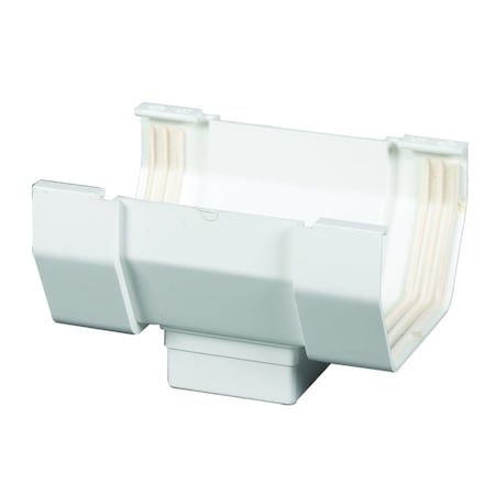 Amerimax Home Products Amerimax 6.25 in. H X 5 in. W X 9 in. L White Vinyl U Gutter Drop Outlet T0506